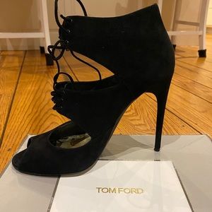TOM FORD Black Suede Sandals